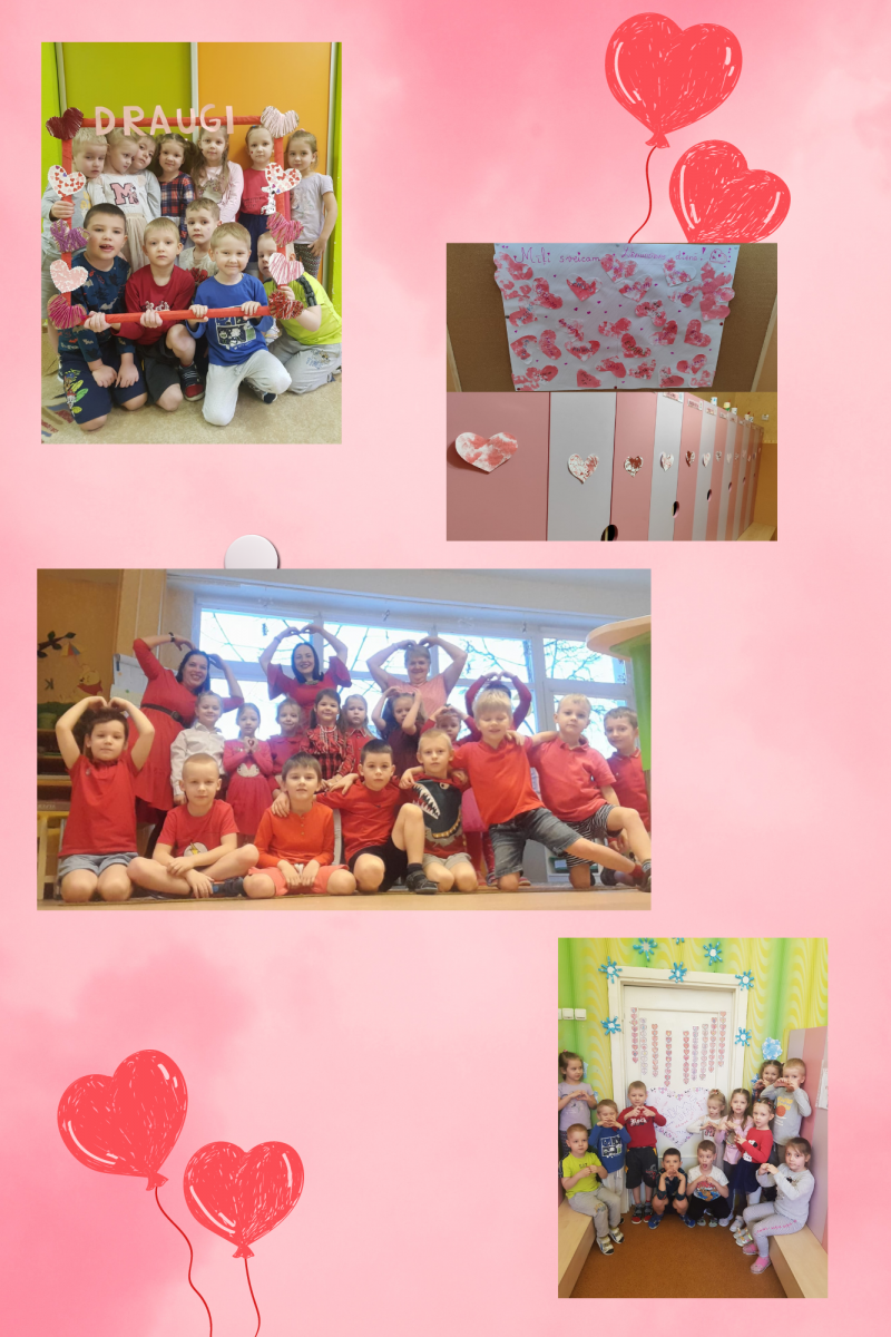 Pink Red Pastel Happy Valentine's Day Photo Collage - 1
