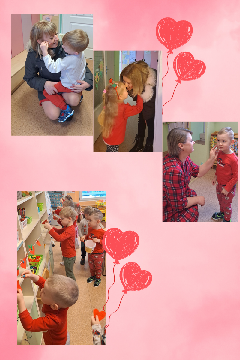 Pink Red Pastel Happy Valentine's Day Photo Collage - 1