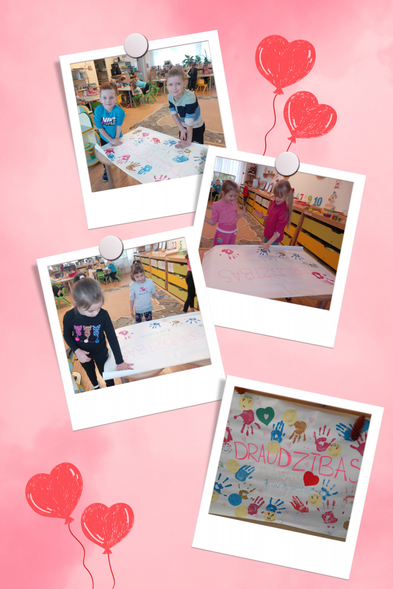 Pink Red Pastel Happy Valentine's Day Photo Collage - 1